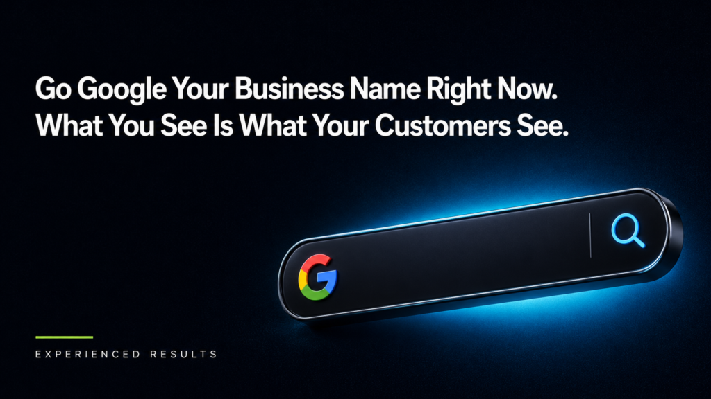 Go Google Your Business Name Right Now. What You See Is What Your Customers See.