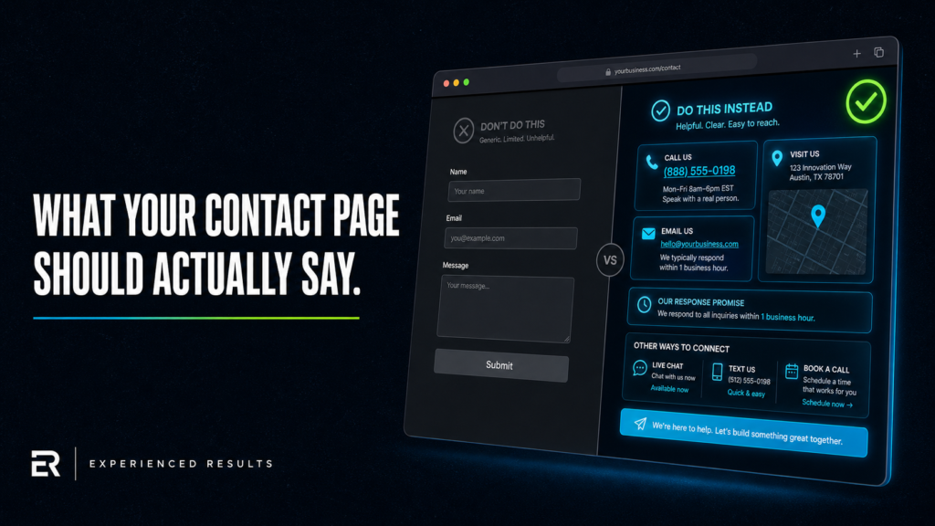 Website Contact Page